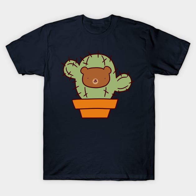 Bear Face Cactus T-Shirt by saradaboru